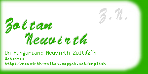 zoltan neuvirth business card